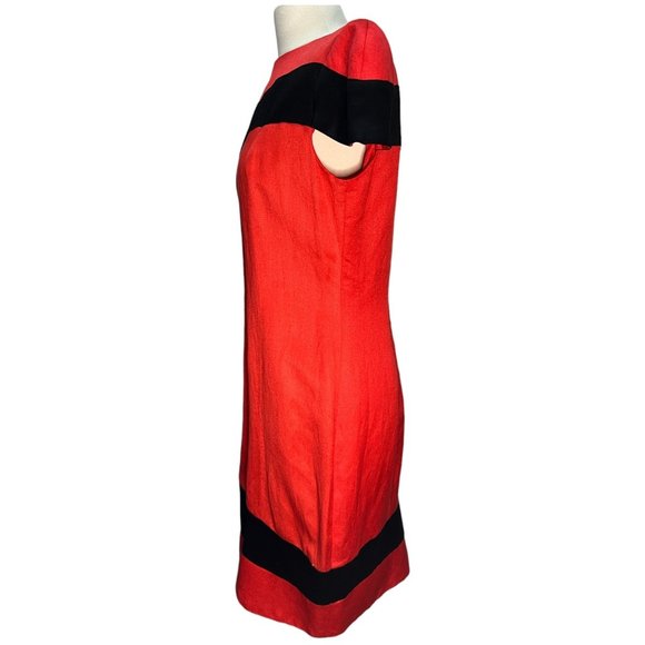 Vintage red and black midi dress - Picture 3 of 7